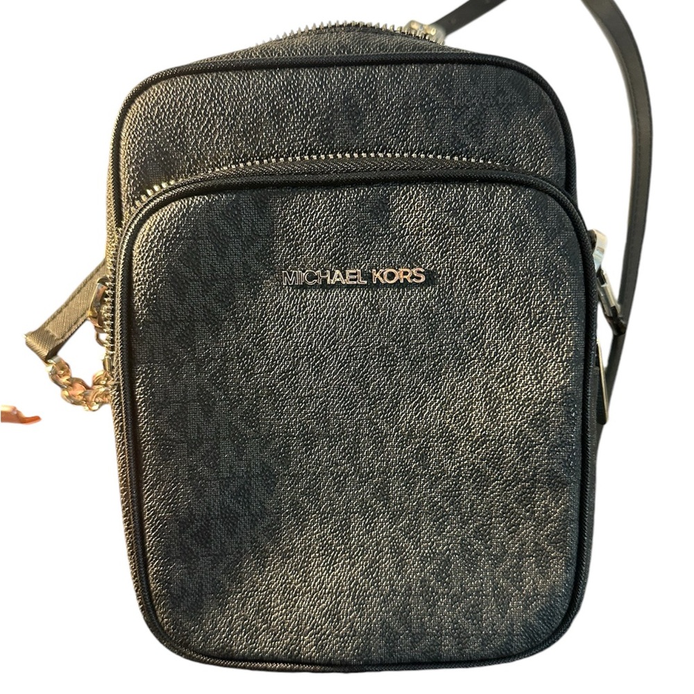Michael Kors Jet Set Medium Flight Crossbody with silver hardware EUC - Picture 10 of 10